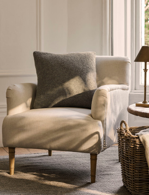 Bartley Cushion Cable Knit 50X50cm - Wool, Grey