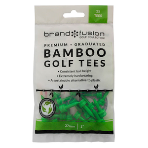 Brand Fusion Bamboo Castle Golf Tees - Green (27mm)