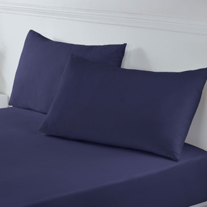 Navy Super Soft Easycare Housewife Pillowcases (Pair)