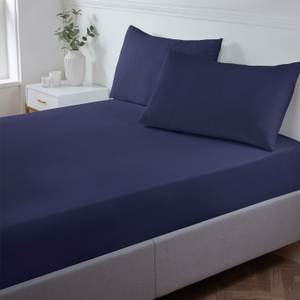 Navy Super Soft Easycare Standard (25cm) Fitted Sheet