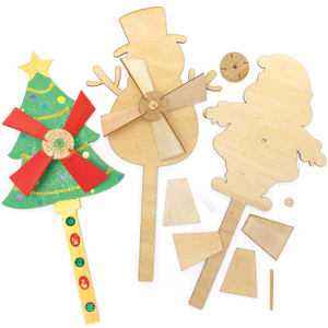 Kits de moulin à vent en bois de Noël