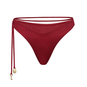 Lulu Swim Bottom In Cherry (XS)