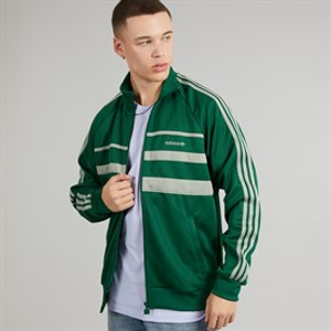adidas Originals Mens Adicolor First Track Top Collegiate Green/Silver Green