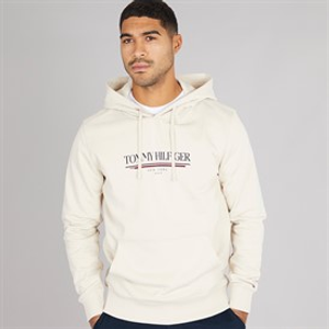 Tommy Hilfiger Mens Love Hilfiger Hoodie Newsprint