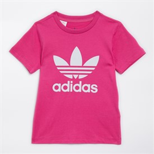 adidas Originals Infant Girls Adicolor Trefoil T-Shirt Semi Lucid Fuchsia