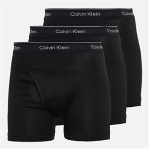 Calvin Klein Mens Cotton Stretch Three Pack Boxer Briefs Black