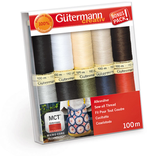 Set de 10 fils à coudre polyester Gütermann - Basique