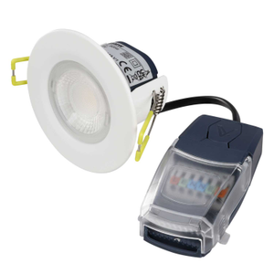 H2 Lite Select 5W LED Fire Rated Dimmable Tri-Colour Downlight Matt White