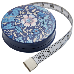 Mètre ruban enrouleur 150 cm - Collection fleurs bleues