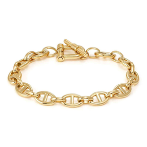 Ecclettica Gold Plated Steel Navy Chain Bracelet