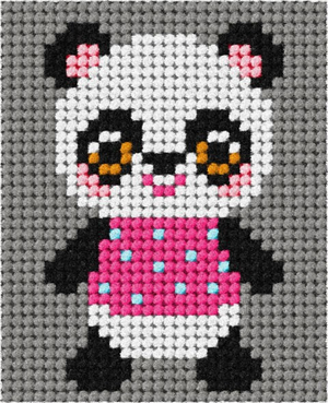 Kit canevas enfant - Ma copine panda