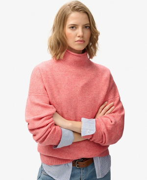 Slouchy trui met hoge hals
