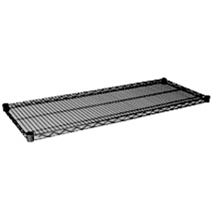 Black Wire Shelving Rack Shelves - 48 in x 18 in - Set of 2