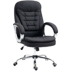 Vinsetto Office Chair Basic Tilt Fixed Armrest Height-Adjustable Seat Black 120 kg 921-170V71BK 750 x 640 x 1,110 mm