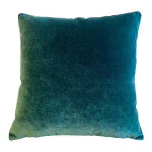 Green Velvet Square Pillow
