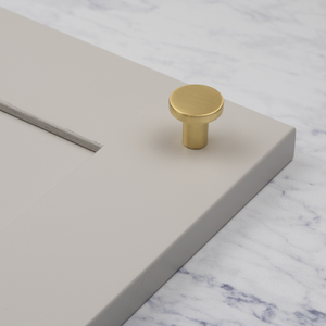 Brushed Satin Brass Round Disc Knobs - 26mm Knob