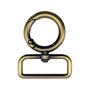 Mousqueton pivotant rond - Bronze 32 x 20 mm