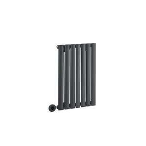 Milano x ECOSO Aruba - Electric Anthracite Horizontal Designer Radiator - 635mm x 413mm (Single Panel) - with Plug-In Wi-Fi Thermostatic Heating Element