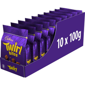 Cadbury Twirl Bites Chocolate Bag 100g (Box of 10)