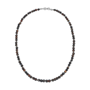 Men's Mixed Black Onyx Necklace In Sterling Silver (20")