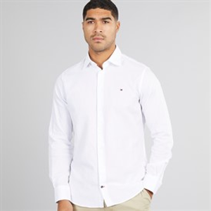 Tommy Hilfiger Mens Twill Shirt Optic White