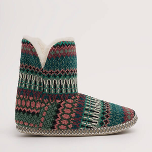 Seasalt Snooze Slipper Booties Weaving Needle Dark Forage Size M-L