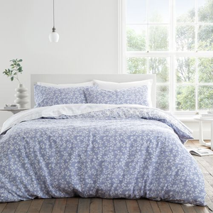 BIANCA KING DUVET COVER Shadow Leaves Blue