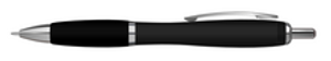 Contour Color Barrel Ballpoint Pen with Chrome Trim and Colored Soft Grip