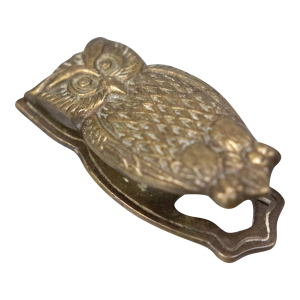 Vintage English Brass Owl Desk Clip