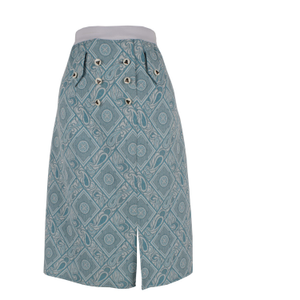 Blue White Geometric Form Skirt (M)