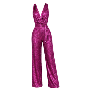 Handmade Pleated Jumpsuit - Luxury Evening Wear (L)