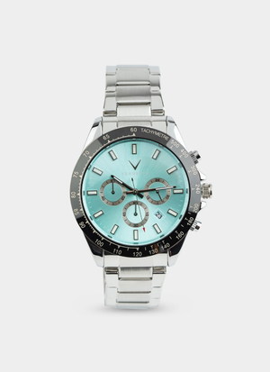Vendetta Vanguard Watch - Silver/Azure Blue