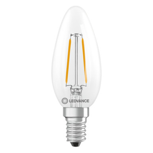 LED Filament Candle 1.8W (25W eq.) E14 2700K Clear Ledvance