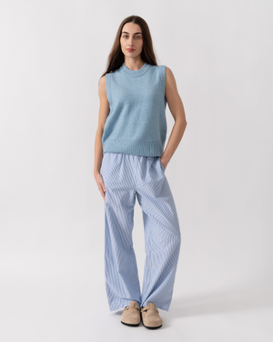 Joules Holly Womens Crew Neck Knit Tank Top - Blue