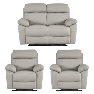 Dandrea Light Grey Electric Recliner 2+1+1 Seater Sofa Set