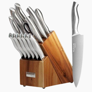 14-Piece Kitchen Knife Set with Wood Block