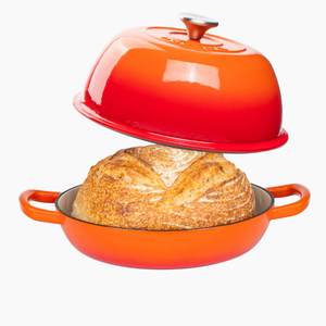 Enamelled Cast Iron Dutch Oven Bread Pot, 26cm (5.6L) Orange
