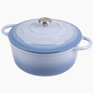 Cast Iron Dutch Oven with Lid - 28cm (6L) Coastal Blue