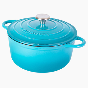 Cast Iron Dutch Oven with Lid - 30cm (6.9L) Light Blue