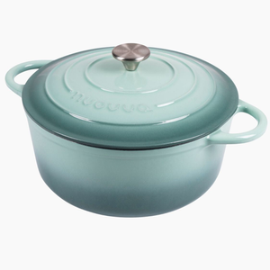 Cast Iron Dutch Oven with Lid - 28cm (6L) Sea Salt