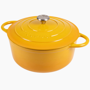 Cast Iron Dutch Oven with Lid - 28cm (6L) Yellow