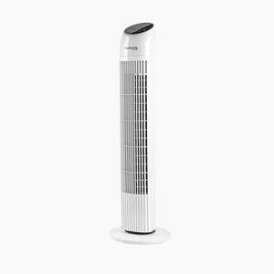 33-Inch Oscillating Tower Fan with Remote - White