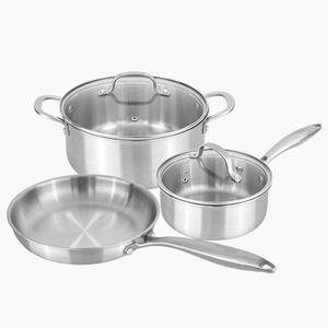 5Pcs Stainless Steel Cookware Set