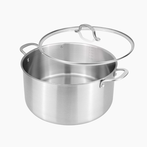 Stainless Steel Cooking Pot with Glass Lid, Induction & Oven Safe Stockpot - 11.8L, 32cm