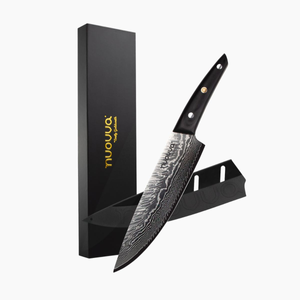 67-Layer Japanese Steel Damascus Style Chef’s Knife with Rosewood Handle - 8 inch