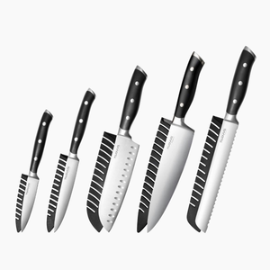 Ultra-Sharp High Carbon Stainless Steel Kitchen Knife Set, 5pcs