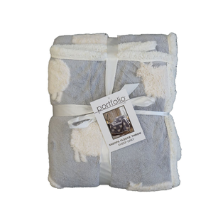 Sheep Sherpa Grey Throw 130x170