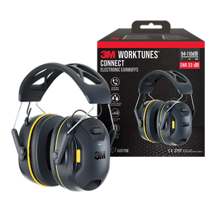 3M WorkTunes Connect Wireless Hearing Protector Black 90570E-1 Bluetooth Technology SNR 33 dB 