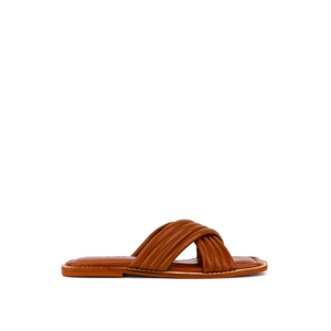Eura Tan Quilted Leather Flats By Rag & Co (7 UK)