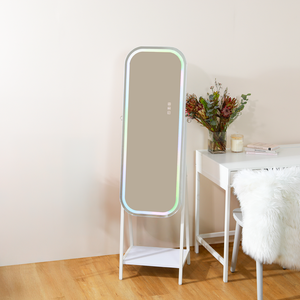 Freya & Sol Glam Jewellery Cabinet with RGB & Tri-Tone Lighting - White